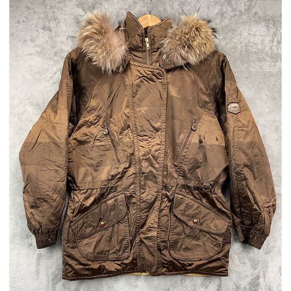EMMEGI by‎ Milos Women's Parka Ski Wear US 12 EU 42 Golden Faux Fur Lined Hood